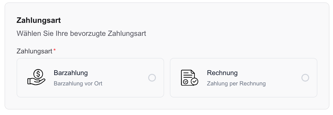 Barzahlung & Rechnung